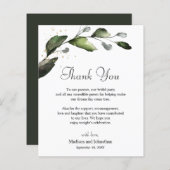 Greenery Vielen Dank für Ihre Hochzeitsempfangskar (Vorne/Hinten)