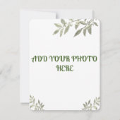 Greenery Vietnamese Hochzeitskarte Einladung (Rückseite)