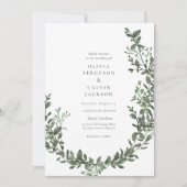 Greenery Vines Garden Wedding Einladung (Vorderseite)