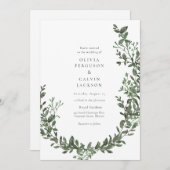 Greenery Vines Garden Wedding Einladung (Vorne/Hinten)