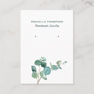 Greenery Watercolor Blätter Jewelry Earring Displa Visitenkarte