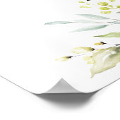 Greenery Watercolor Brautparty Begrüßungszeichen Poster (Ecke)