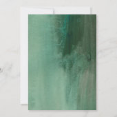 Greenery Watercolor Elfenbeinblume Engagement Part Einladung (Rückseite)