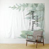 Greenery Watercolor Eukalyptus Brautparty Wandteppich (Beispiel (Horizontal))