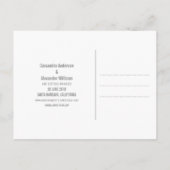 Greenery Watercolor Foliage Save the Date Ankündigungspostkarte (Rückseite)