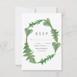 Greenery Watercolor Foliage UAWG RSVP Karte
