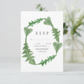 Greenery Watercolor Foliage UAWG RSVP Karte (Stehend Vorderseite)
