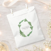 Greenery Watercolor Foliage Wedding Geschenktütchen (Ausgeschnitten)