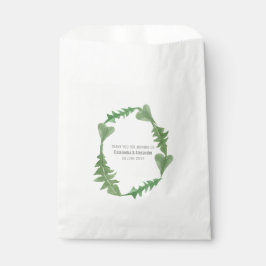 Greenery Watercolor Foliage Wedding Geschenktütchen