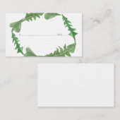 Greenery Watercolor Foliage Wedding Platzkarten (Vorne/Hinten)