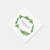Greenery Watercolor Foliage Wedding Serviette (Ecke)