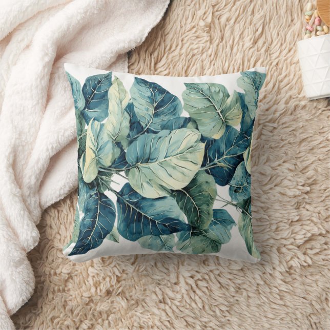 Greenery Watercolor Kissen (Decke)