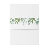 Greenery Watercolor Leaf Wedding Einladungsbanderole (Rückseitenbeispiel)