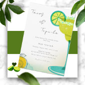 Greenery Watercolor Margarita Limones Brautparty Einladung