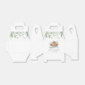 Greenery Watercolor Noah's Ark Christening Geschenkschachtel (Ungefaltet)