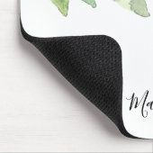 Greenery Watercolor Personalisiert Mousepad (Ecke)