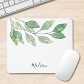 Greenery Watercolor Personalisiert Mousepad
