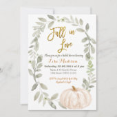 Greenery Watercolor Pumpkin Brautparty Einladung (Vorderseite)