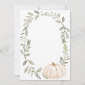 Greenery Watercolor Pumpkin Brautparty Einladung (Rückseite)