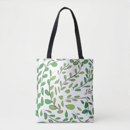 Greenery Watercolor Tropical Blätter Muster Tasche