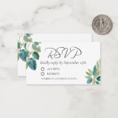 Greenery Watercolor UAWG Mit Monogramm Mitteilungskarte (Vorderseite/Rückseite Beispiel)