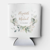 Greenery Watercolor Wedding Dosenkühler (Vorderseite)