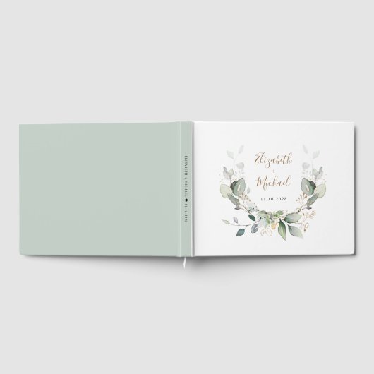 Greenery Watercolor Wedding Gästebuch (Voll)