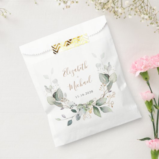 Greenery Watercolor Wedding Geschenktütchen (Versiegelt)