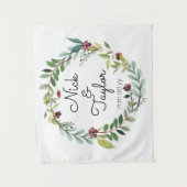 Greenery Wedding Back Drop, Boho Fall Foto Stand Wandteppich (Vorderseite)
