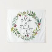 Greenery Wedding Back Drop, Boho Fall Foto Stand Wandteppich (Vorderseite (Horizontal))