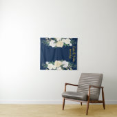 Greenery Wedding Backdrop Gold Navy Foto Stand Wandteppich (Beispiel (Horizontal))