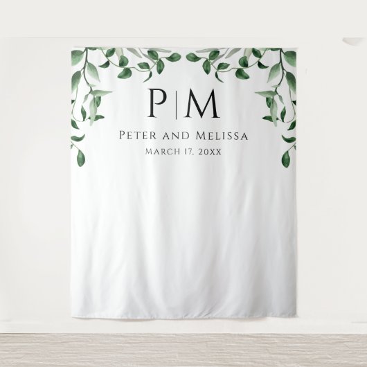 Greenery Wedding Backdrop Wandteppich (Vorderseite)
