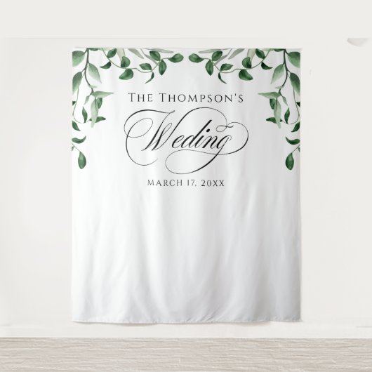 Greenery Wedding Backdrop Wandteppich (Vorderseite)