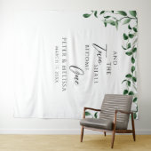 Greenery Wedding Backdrop Wandteppich (Beispiel (Horizontal))