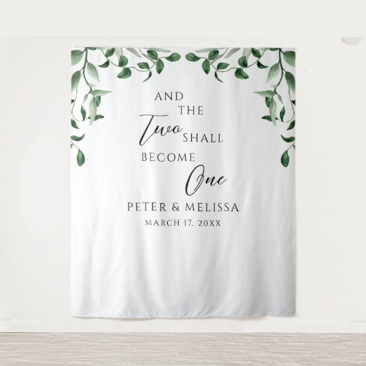 Greenery Wedding Backdrop Wandteppich (Vorderseite)