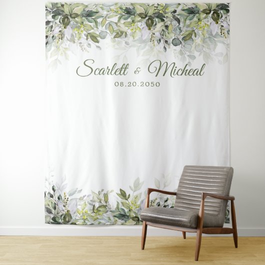 Greenery Wedding Backdrops Wandteppich (Beispiel)