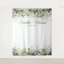 Greenery Wedding Backdrops Wandteppich