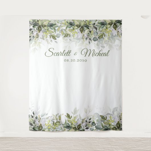 Greenery Wedding Backdrops Wandteppich (Vorderseite)
