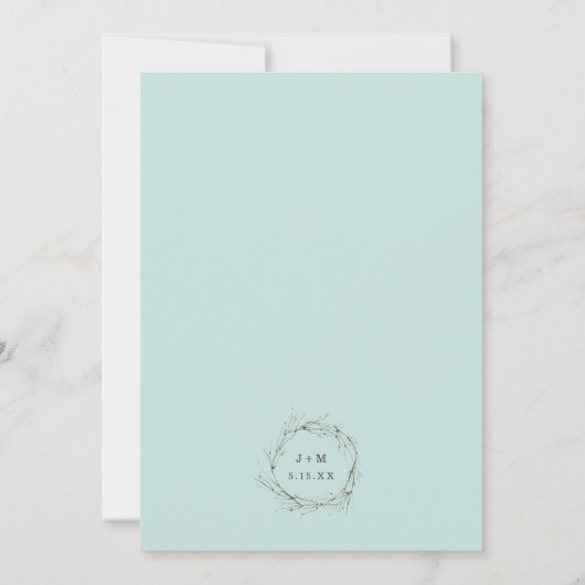 Greenery Wedding Celebration Party Einladung (Rückseite)