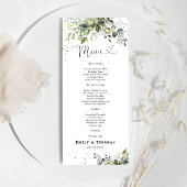 Greenery Wedding Ceremony Menu Menükarte
