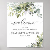 Greenery Wedding Ceremony Poster (Vorne)
