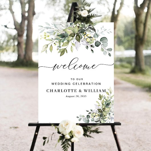 Greenery Wedding Ceremony Poster