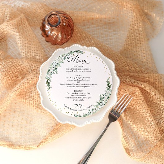 Greenery Wedding Circle Card Einladung