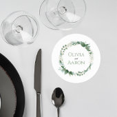 Greenery Wedding Coaster Runder Pappuntersetzer