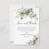 Greenery Wedding Dankeschön Karten (Vorderseite)