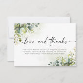Greenery Wedding Dankeschön Karten (Vorderseite)
