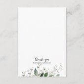 Greenery Wedding Details Eintrittskarte elegant Begleitkarte (Rückseite)