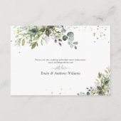 Greenery Wedding Enclosure Card Begleitkarte (Rückseite)