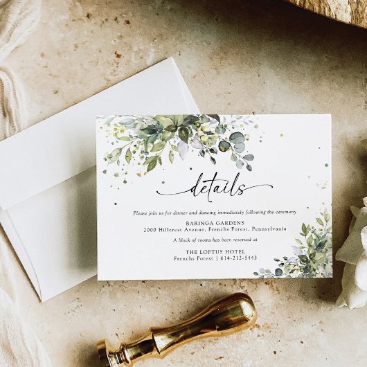 Greenery Wedding Enclosure Card Begleitkarte