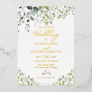 Greenery Wedding Eucalyptus Watercolor Folieneinladung